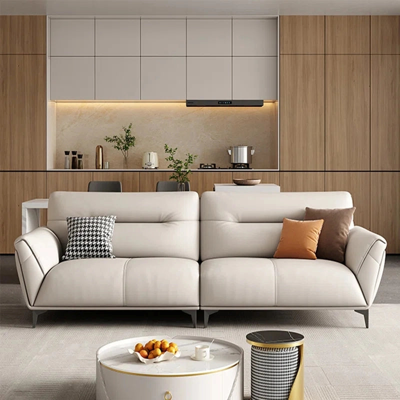  Sleek creamy beige tapered legs – buy sofa online and pure leather sofa