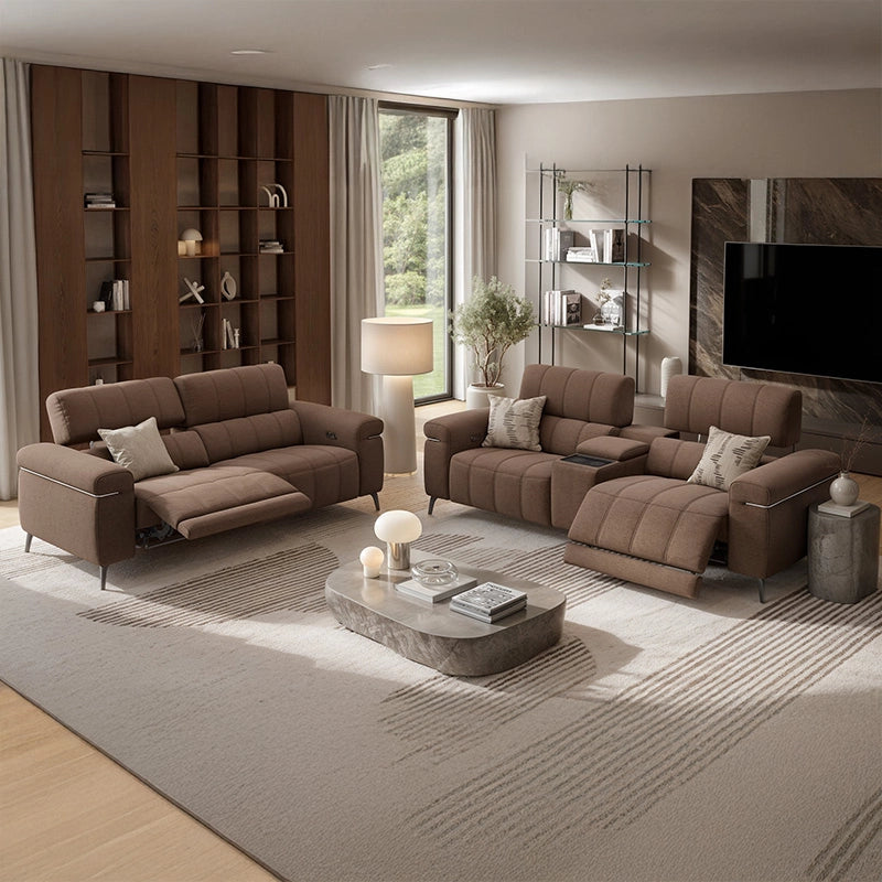 Recliner with footrest extended, home theater recliner, home cinema recliner sofa, charcoal black tone