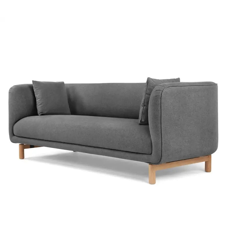 Minimal Scandinavian backrest style + designed sofa set + grey + fabric + sofa