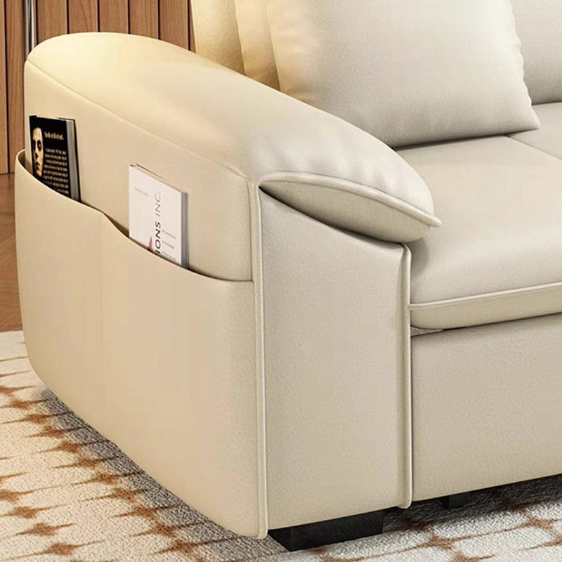 Headrest detail and stitching — sleeper sofa, sofa cum bed design, medium-firm foam