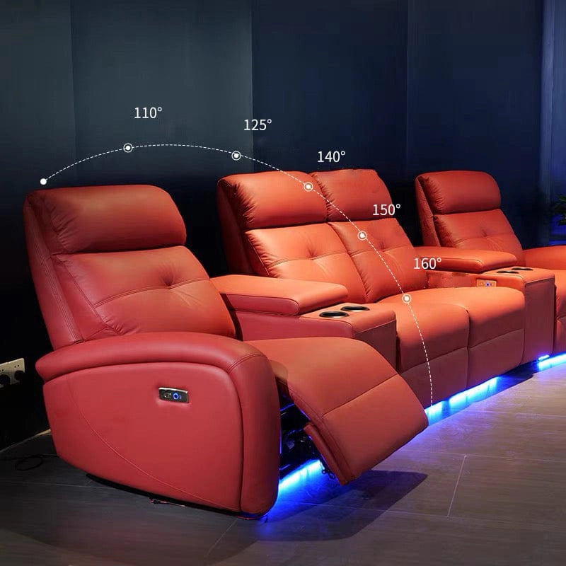 Ambient lighting below recliner with home cinema recliner and home cinema couch