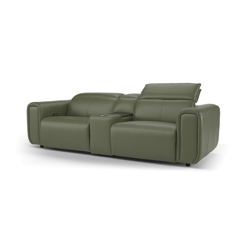 High-back electric recliner pics featuring theater seating couch and home theater chairs in olive green