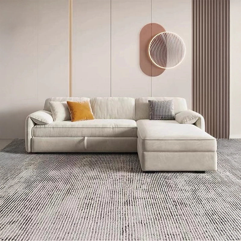 Storage open under lounger + sofa bed couch + sofa cumbed + beige and grey colour options