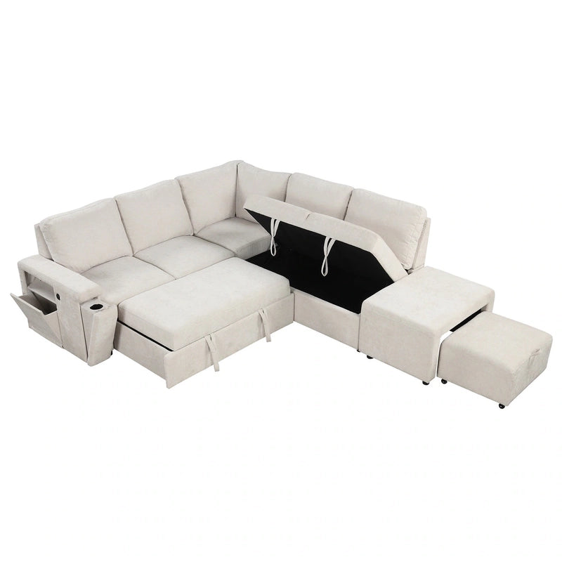 This L-shaped convertible couch offers seamless flexibility for modern Indian homes.