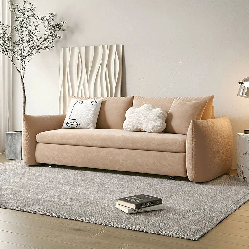 This compact sofacumbed combines clean Scandinavian styling with thoughtful ergonomic comfort.