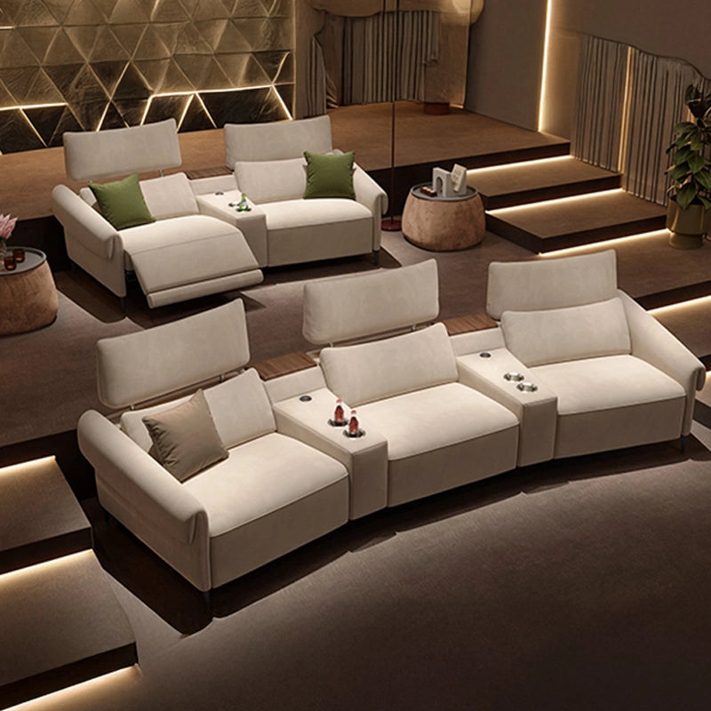 LED-lit cupholder image with home theater recliner sofa and home cinema chairs