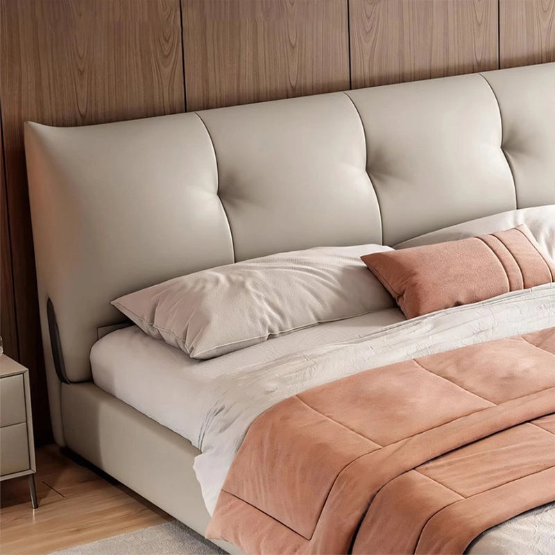 This luxurious king-sized cot blends modern bed design with apartment-friendly utility.