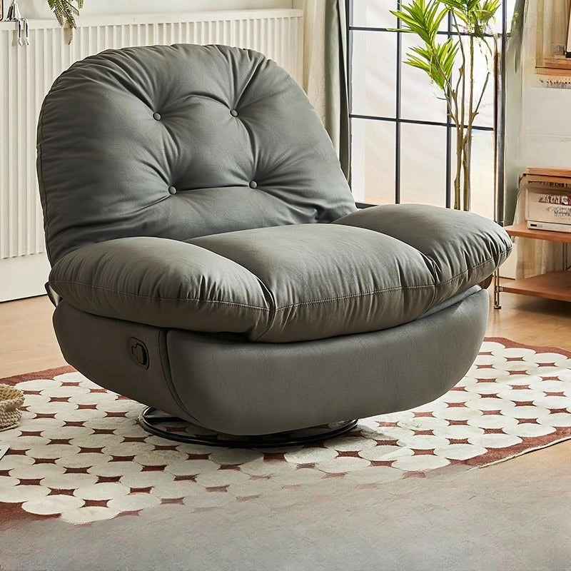 Electric button recline close-up on soft pillow arm – chairs and recliners, sofa recliner