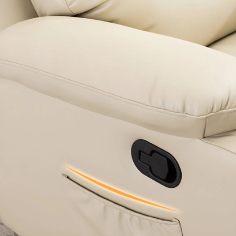 Chaise footrest extended – recliner chair, couch with a recliner, faux leather