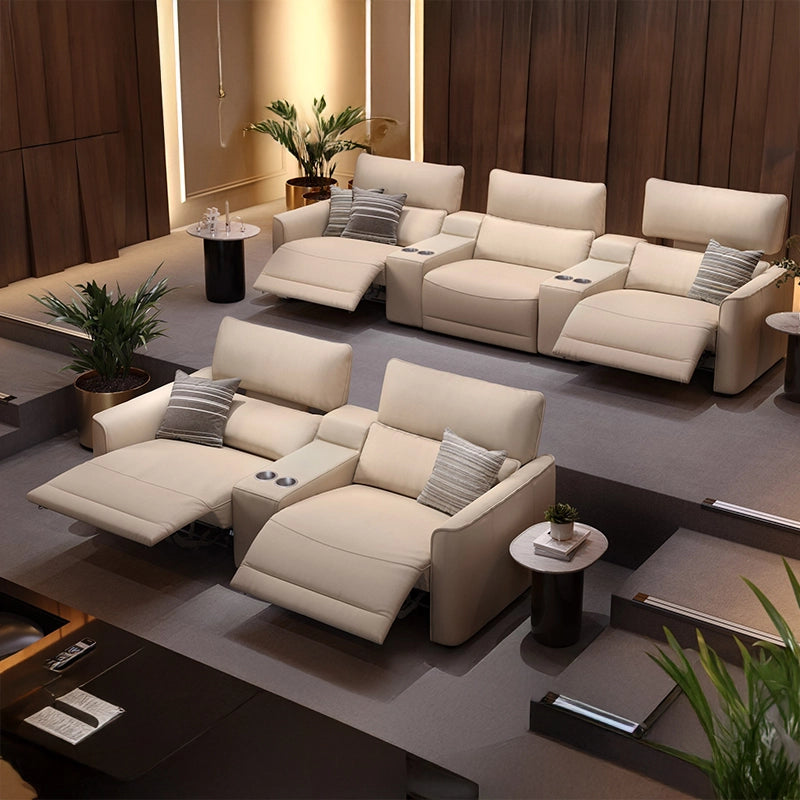 This Garnet cinema recliner is engineered for immersive home viewing. Featuring a dual-seat, straight-row layout, it blends motion recline with luxury comfort. 