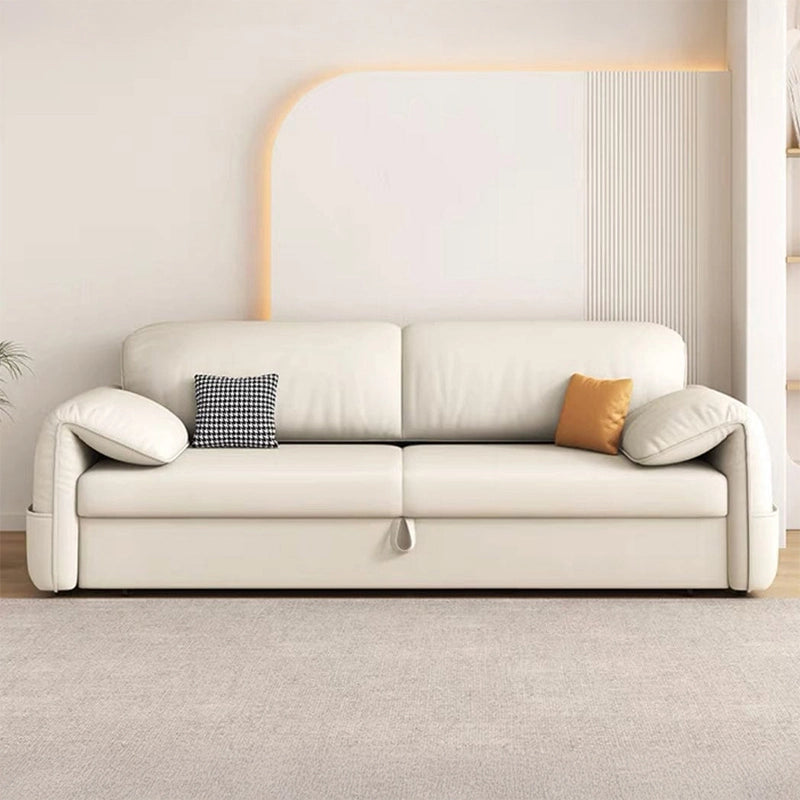 This contemporary 3-seater couch merges minimal style with daily-use functionality.