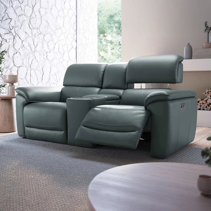 Modular recliner sofa set with cup holders, 3 seater recliner sofa, soft taupe fabric