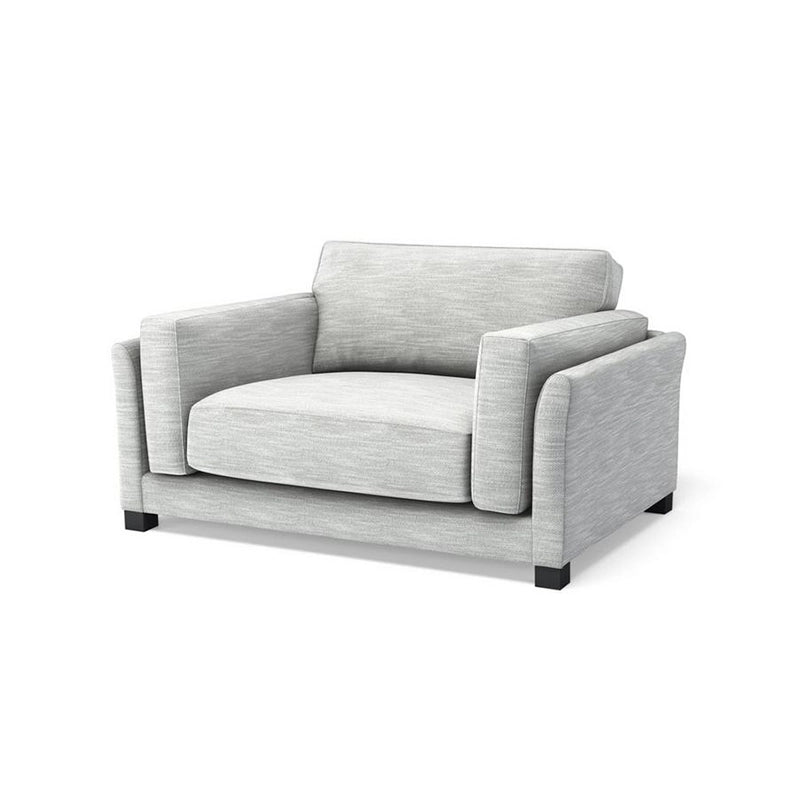 Perfect for families and pet owners, this fabric couch is soft, safe, and stylish. 