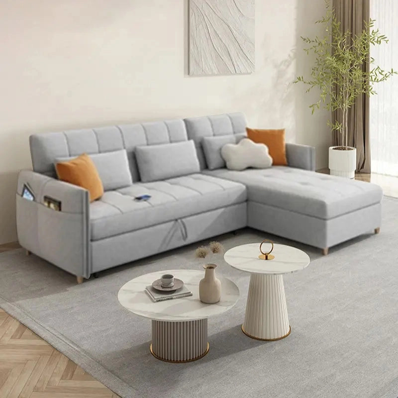 This Cyprus L-shaped convertible blends the best of a sofa, couch sleeper, and guest bed into one multifunctional piece.