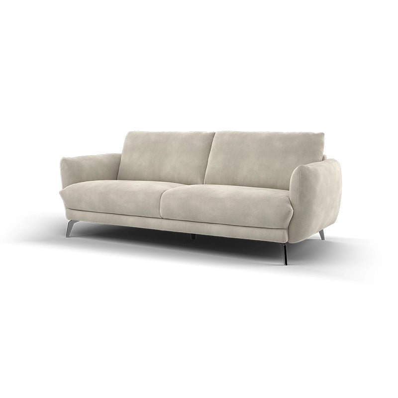 Off white fabric with mid-back pillows – sofa design – 3 seater couch