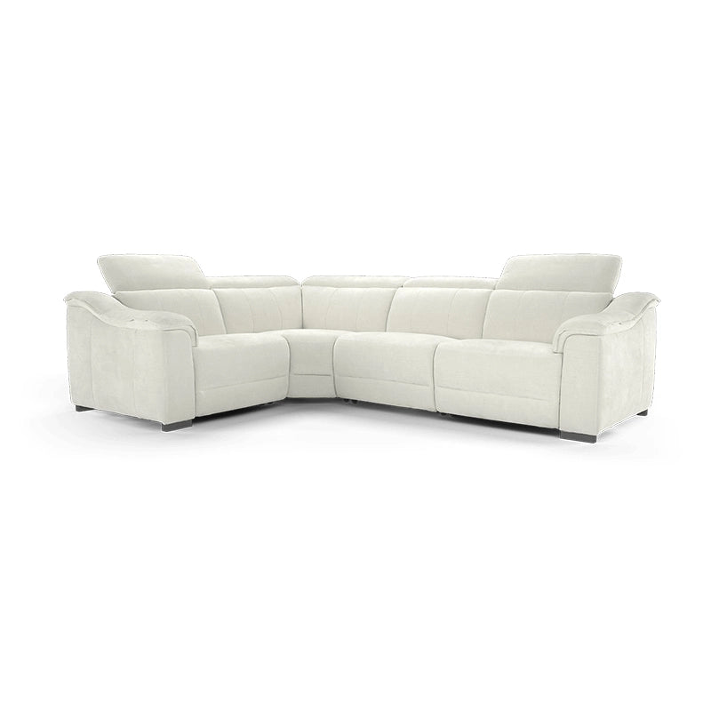 Ivory white electric recliner chair – Couch and recliner set + Custom Fabricated to Order - 2+corner+1