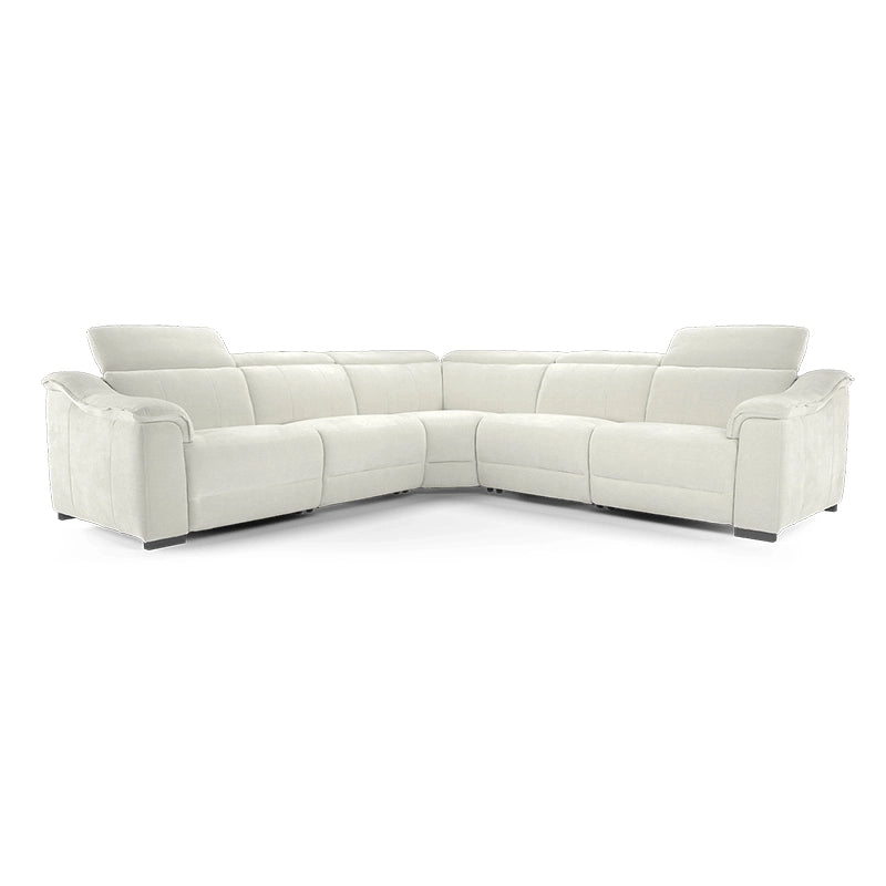 Ivory white electric recliner chair – Couch and recliner set + Custom Fabricated to Order - 2+corner+2