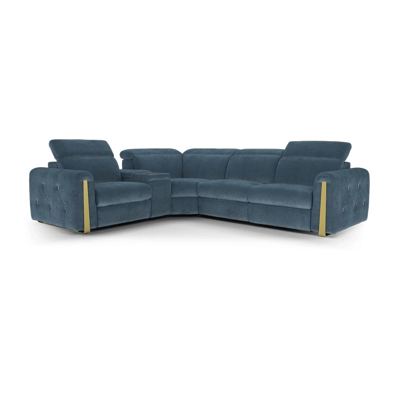 The smooth contours and gold inlays reflect upscale urban living - 2+corner+console+1