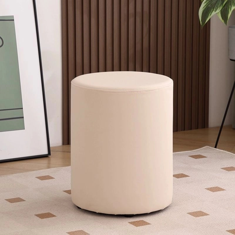 Round beige ottoman stool photo showing pouffe ottoman and footstools and ottomans