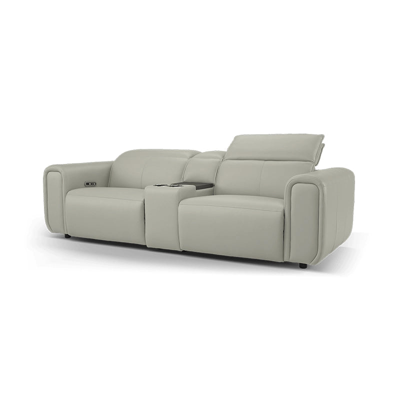  Centre console cupholder image with home entertainment couch and home cinema recliner sofa in cream